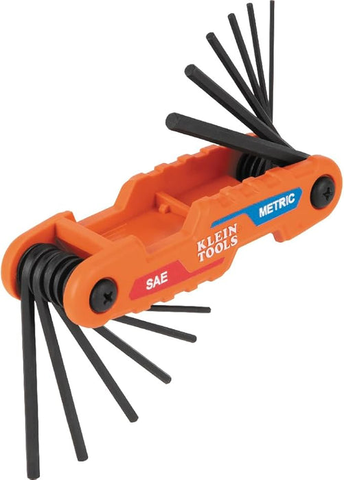 Klein Tools 70552 Pro Folding Hex Key Set, 12-Key SAE and Metric Hex Key Set with High-Leverage Blades - 100% OEM Manufacturers with New Production Dates for US Vendor GarageDoorProject® - GarageDoorProject