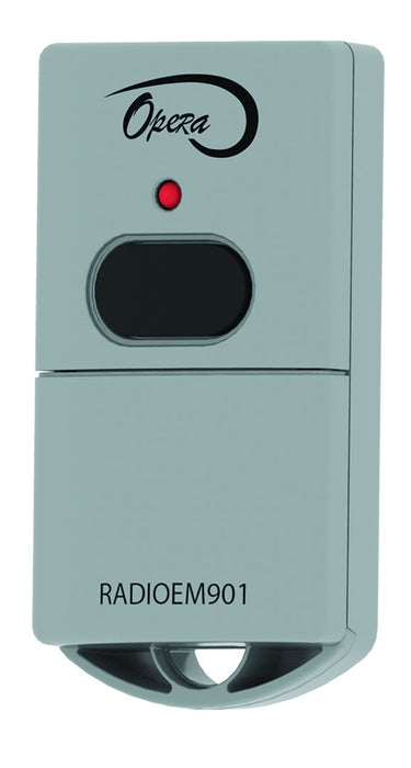 Manaras Replacement Part - RADIOEM 901 Single-Button Radio Control Transmitter with Sun Visor Clip - 100% OEM Manufacturers with New Production Dates for US Vendor GarageDoorProject® - GarageDoorProject
