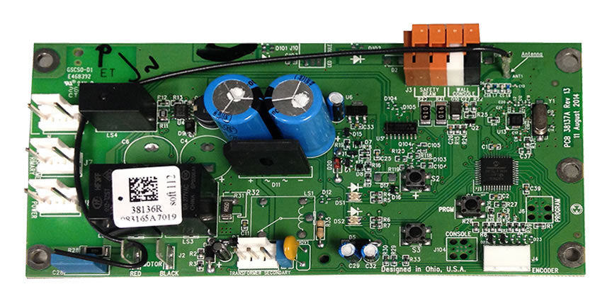 Genie Replacement Part - 38647R.S Circuit Board Assembly For Model 1028 Chain or Belt Drive Genie Garage Door Opener - 100% OEM Manufacturers with New Production Dates for US Vendor GarageDoorProject - GarageDoorProject