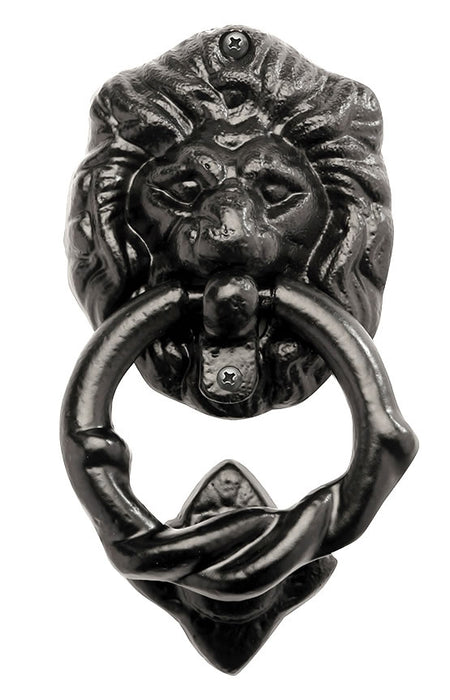 Carriage House- 7" Lion Head Door Knocker Kit – Iron Construction, Multiple Finishes  - 100% OEM Manufacturers with New Production Dates for US Vendor GarageDoorProject®(Each/Needs Fastners) - GarageDoorProject