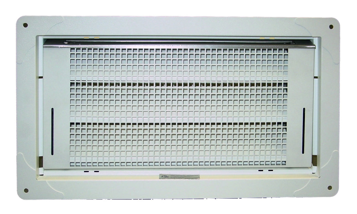 Dual Function Smart Flood Vent 16" x 8" - White Powder Coated, Automatic Louvers for Flood Protection and Garage Ventilation - 100% OEM Manufacturers with New Production Dates for US Vendor GarageDoorProject - GarageDoorProject