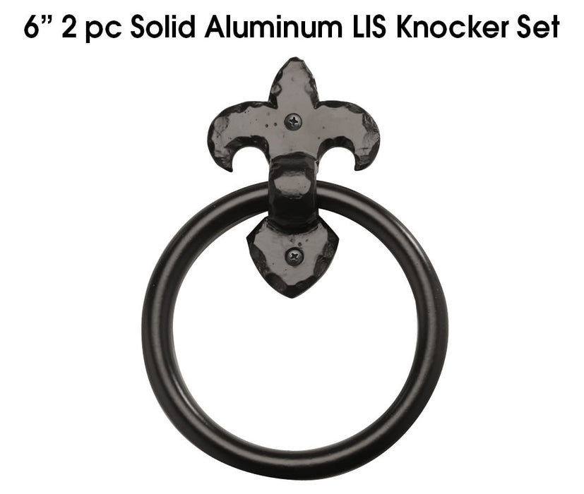 Carriage House- 6" LIS End Ring Pull Assembly, Solid Aluminum – Multiple Finish Options - 100% OEM Manufacturers with New Production Dates for US Vendor GarageDoorProject®(Each/Needs Fastners) - GarageDoorProject