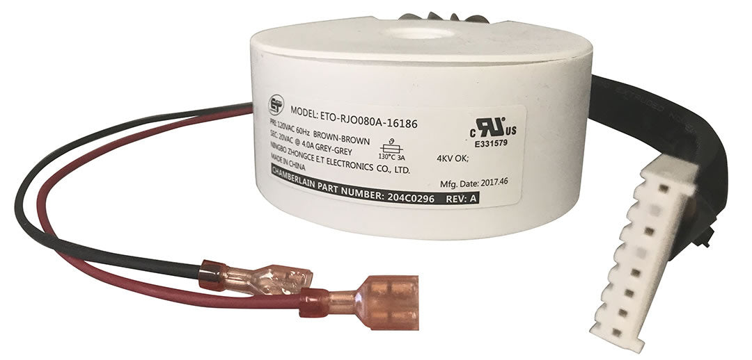 LiftMaster/Chamberlain Replacement Kit - 041C0296 12V DC Transformer for RJO Wall-Mounted Garage Door Openers - 100% OEM Manufacturers with New Production Dates for US Vendor GarageDoorProject® - GarageDoorProject