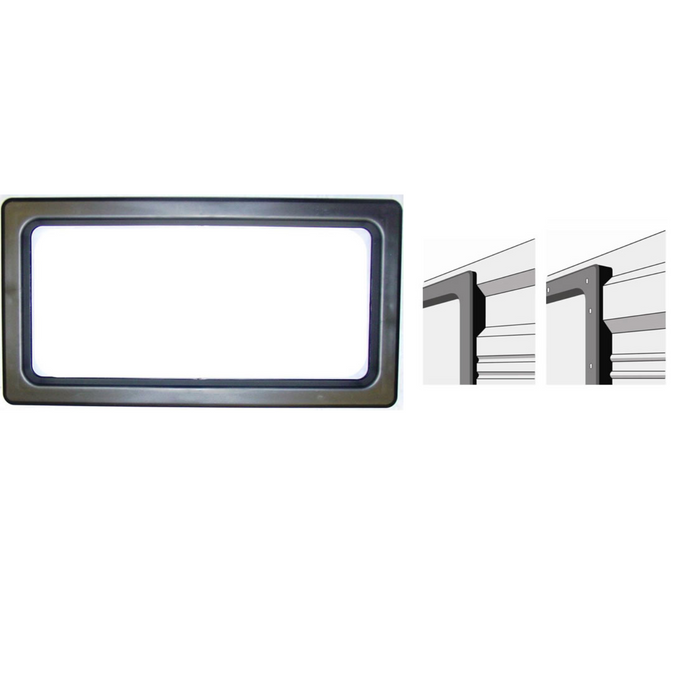 Windows- Commercial Overhead Door Windows- Black I – 12” x 24” Sizes -Pan/Pan Back/Insulated 1 3/8 and 2"- Screws Included - 100% OEM Manufacturers with New Production Dates for US Vendor GarageDoorProject  ™ - GarageDoorProject