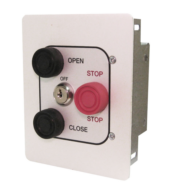 GarageDoorProject® Replacement Part - #3BFL/#3BFX/#3BFXL 3 Button Interior/Exterior Flush Mount Controls - 100% OEM From USA Manufacturers - GarageDoorProject