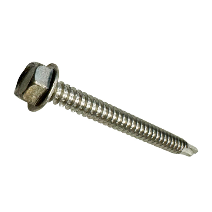 Hex Washer Head Self Drilling TEK Screws – #14 x 2 1/2  -  Stainless Steel 410, Pack of 100 - 100% OEM Manufacturers with New Production Dates for US Vendor GarageDoorProject® - GarageDoorProject