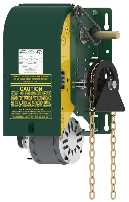 Manaras Replacement Model - Opera-MH 1/2HP 120V Single Phase Medium Duty Jackshaft Hoist Operator with 5.0 Amps - 100% OEM Manufacturers with New Production Dates for US Vendor GarageDoorProject® - GarageDoorProject
