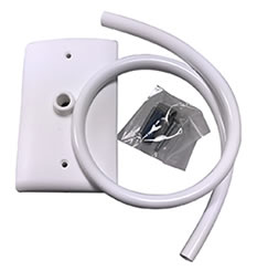 GarageDoorProject™ Replacement Part -GarageDoorProject US Direct - 	Wire Hide Kit;WHITE; provides a clean, professional look for Operator and Photo Eye Installations; with wall plate, 22" of black tubing, wire nuts, dry wall anchors, and screws.