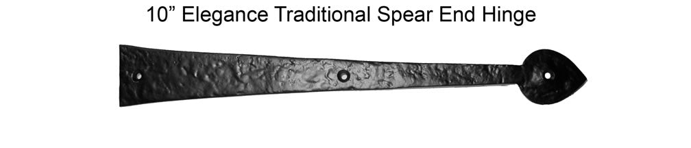 GarageDoorProject  |  300-70007-ERB 10 Inch Iron Hinge Commercial-Grade Rust Resistant Decorative Spear End Door Hinge |   GarageDoorProject |   100% OEM | US Vendor