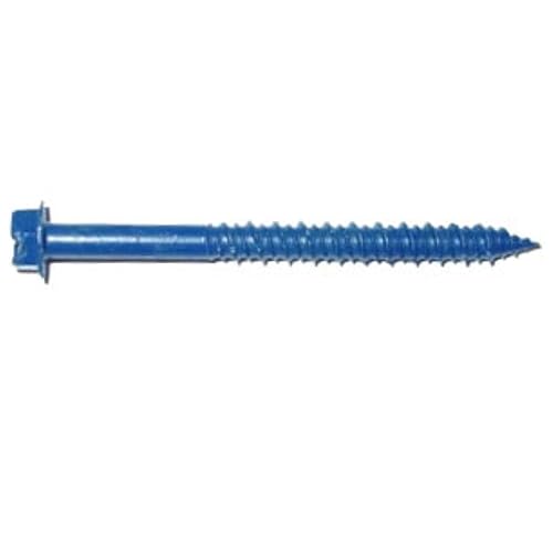 GarageDoorProject ¢ Hex Head Concrete Screws Professional-Grade Blue Hex Drive Screws Pack of 100 |   GarageDoorProject |   100% OEM | US Vendor