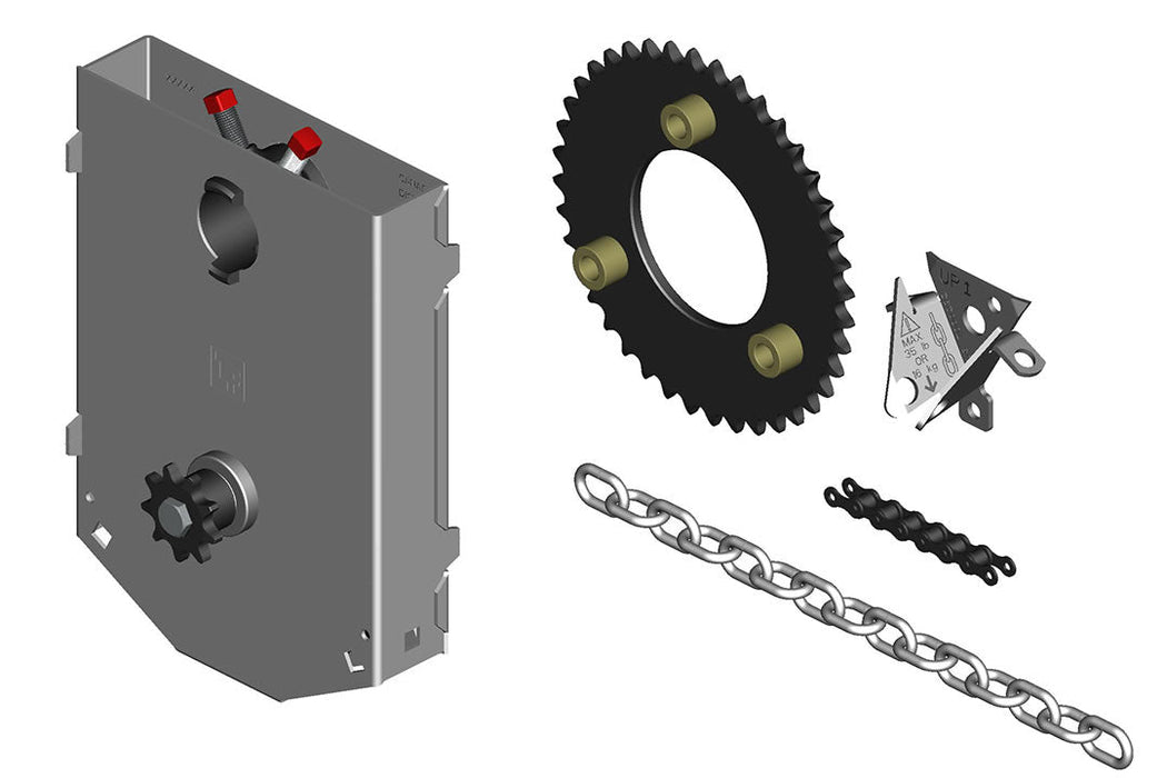 GarageDoorProject  |  4.5:1 & 8:1 Reduction Rolling Sheet Door Hoist |   Commercial-Grade Dead Shaft Hoist with Chain & Sprocket |   GarageDoorProject |   100% OEM | US Vendor