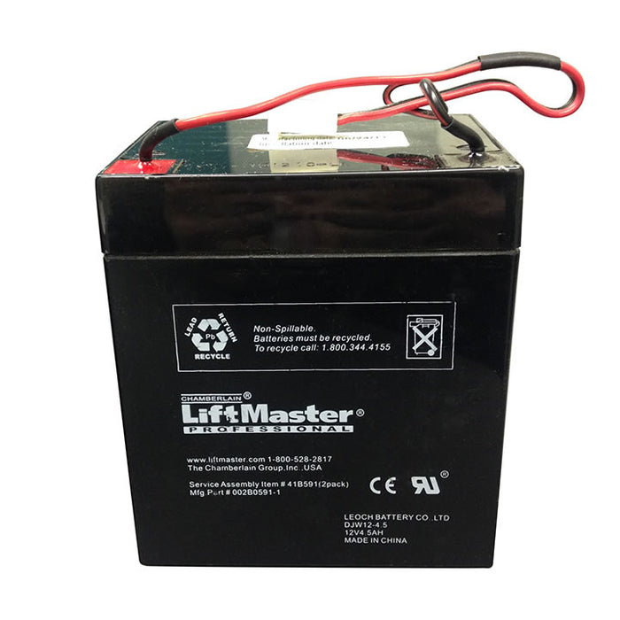 LiftMaster/Chamberlain Replacement Kit - 41B591 12 Volt Replacement Batteries for 475LM BBU - 2 Pack - 100% OEM Manufacturers with New Production Dates for US Vendor GarageDoorProject®