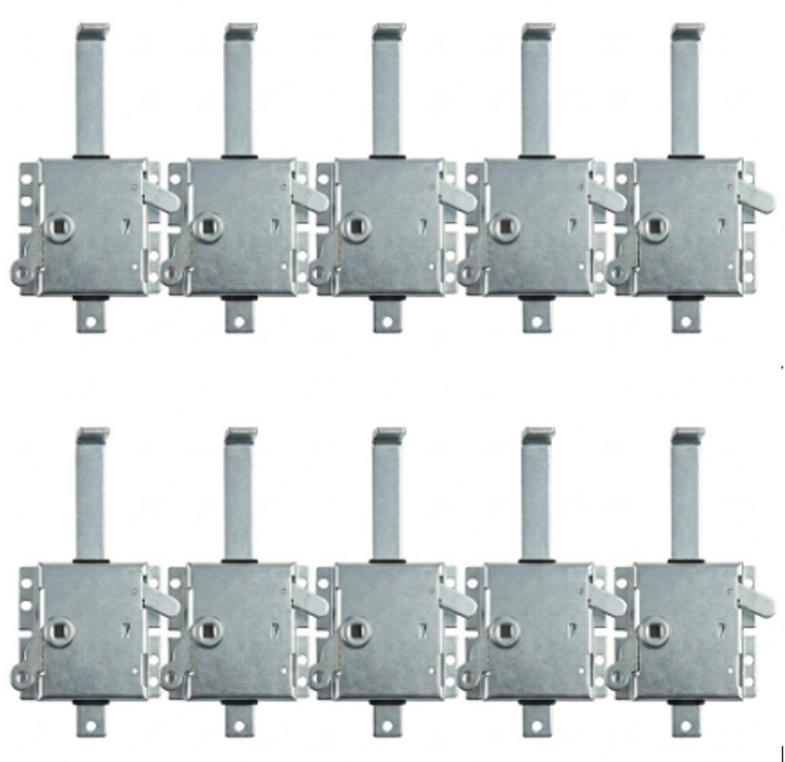 Keyable Side Locks (**Pack of 10 Locks**) | 500-20005 Right/Left Hand Mount - Commercial-Grade Side Lock Mechanism 5/16 Inch Square Shaft | GarageDoorProject |   100% OEM | US Vendor