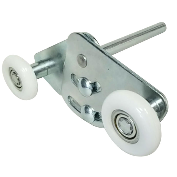 GarageDoorProject Adjustable Duplex Roller Assembly Zinc Plated White Nylon Rollers 2" 11 Ball 5 3/8" Stem Professional-Grade |   GarageDoorProject |   100% OEM | US Vendor