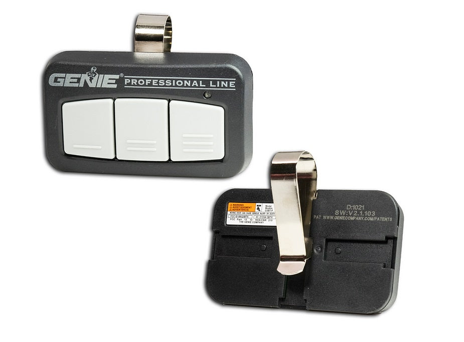 Genie Garage Door Remote G3BT-P Professional-Grade 3-Button Dual Frequency Remote Control 315/390MHz Rolling Code Security Visor Clip |   GarageDoorProject |   100% OEM | US Vendor