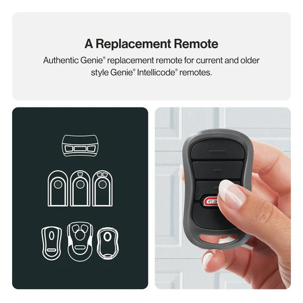 Genie Replacement Part - G3T-BX Intellicode 3-Button 315/390MHz Dual-Frequency Remote Control with Visor Clip and Battery - 100% OEM Manufacturers with New Production Dates for US Vendor GarageDoorProject®