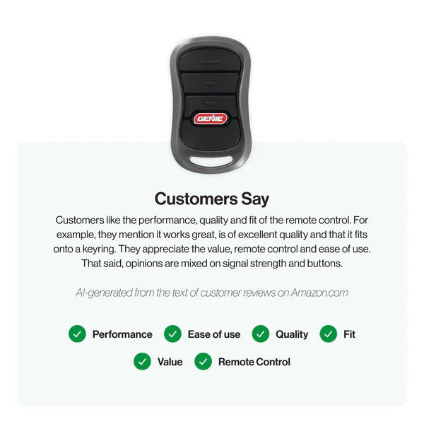 Genie Garage Door Remote G3T-BX Commercial-Grade 3-Button Intellicode Dual Frequency 315/390MHz Replacement Remote Control |   GarageDoorProject |   100% OEM | US Vendor
