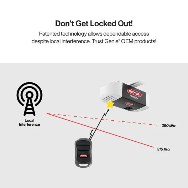 Genie Garage Door Remote G3T-BX Commercial-Grade 3-Button Intellicode Dual Frequency 315/390MHz Replacement Remote Control |   GarageDoorProject |   100% OEM | US Vendor