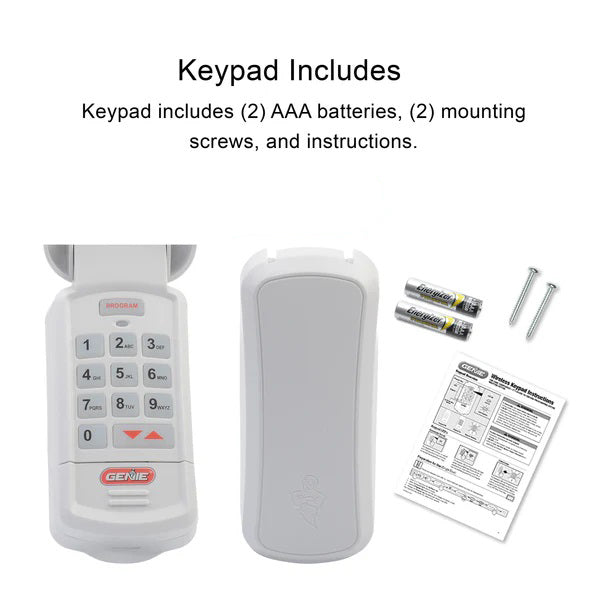 Genie GK-BX/37224R Wireless Keyless Entry Keypad Commercial-Grade Auto-Seek Dual Frequency Weather Resistant |   GarageDoorProject |   100% OEM | US Vendor