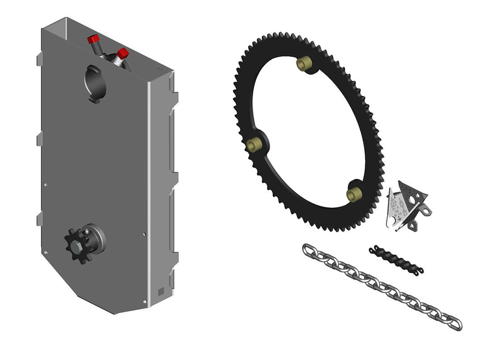 GarageDoorProject  |  4.5:1 & 8:1 Reduction Rolling Sheet Door Hoist |   Commercial-Grade Dead Shaft Hoist with Chain & Sprocket |   GarageDoorProject |   100% OEM | US Vendor