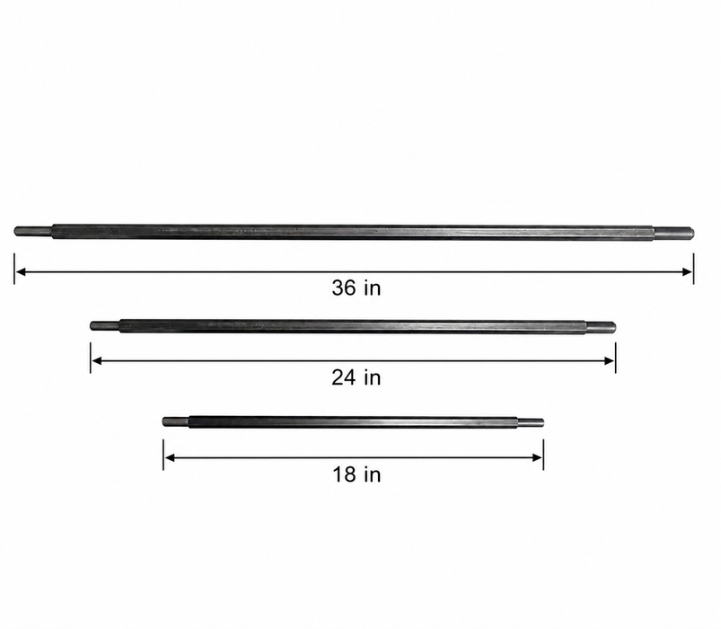 Professional-Grade Garage Door Winding Bars Pair Hex & Round Shapes | GarageDoorProject | 100% OEM | US Vendor