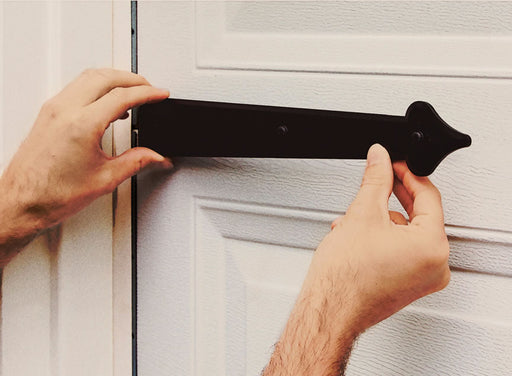 Carriage House- 16" Coach House Accents Americana Magnetic Decorative Hinge – Black ABS Plastic - 100% OEM Manufacturers with New Production Dates for US Vendor GarageDoorProject®(Each/Needs Fastners) - GarageDoorProject