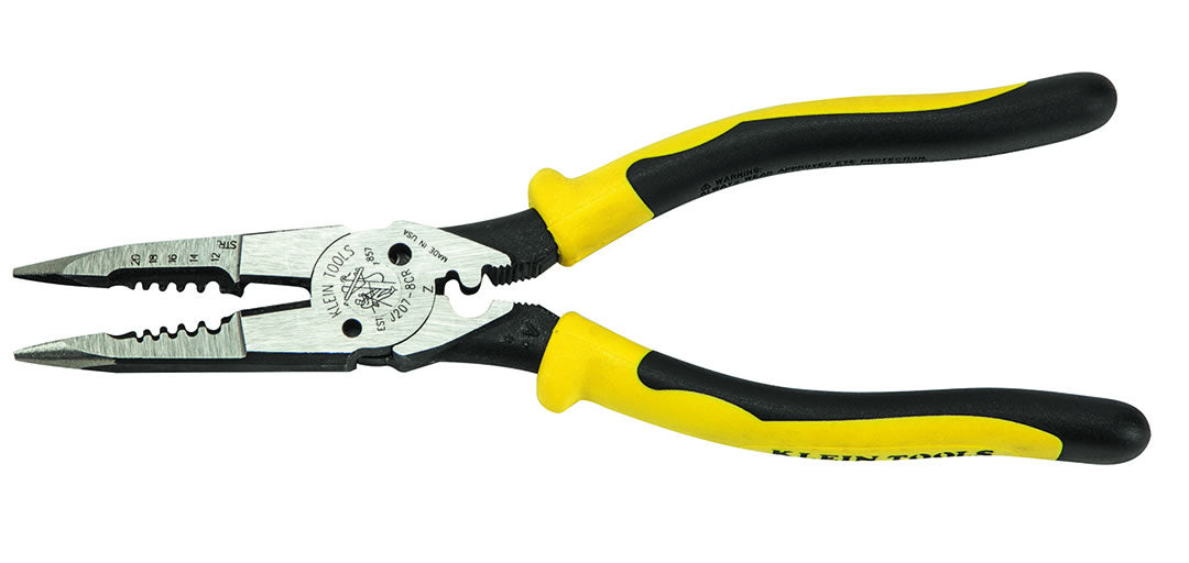 Klein Tools 8.5-Inch Needle Nose Pliers Commercial-Grade Multi Functional Pliers with Crimper, Precision Wire Cutter, Ergonomic Tool Handles |   GarageDoorProject |   100% OEM | US Vendor