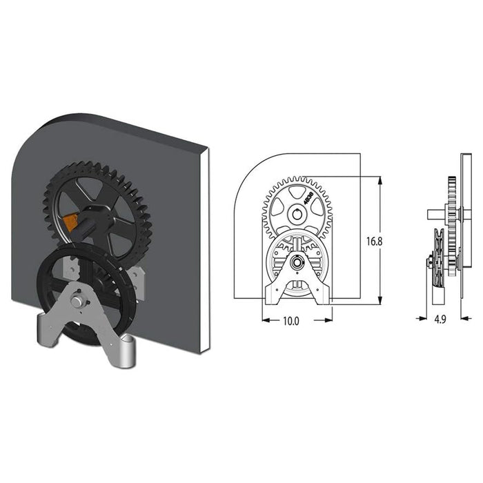 GarageDoorProject® Replacement Part - RDRG Single/Double Reduction Hoists for 1" and 1 1/4" Door Shafts with 1/4" Keyway - 100% OEM From USA Manufacturers