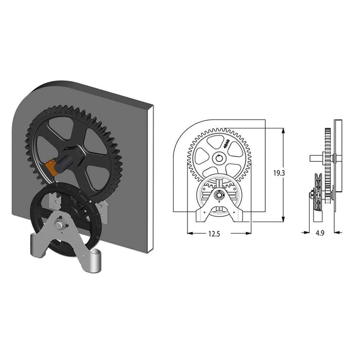 GarageDoorProject® Replacement Part - RDRG Single/Double Reduction Hoists for 1" and 1 1/4" Door Shafts with 1/4" Keyway - 100% OEM From USA Manufacturers