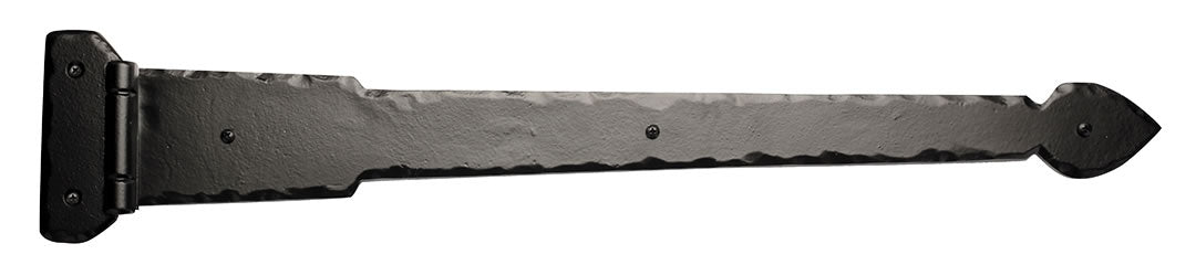 Carriage House- 24" Rustic Spear End Hinge Assembly w/Lip & Butt Hinge Plate – Solid Aluminum - 100% OEM Manufacturers with New Production Dates for US Vendor GarageDoorProject®(Each/Needs Fastners)