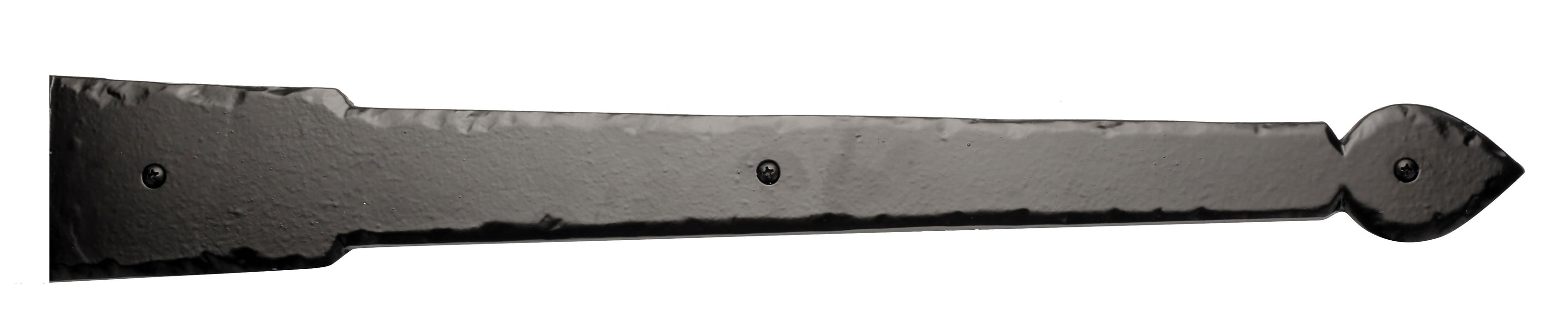 Carriage House- 24" Rustic Spear-End Hinge with Flat End – Solid Aluminum  - 100% OEM Manufacturers with New Production Dates for US Vendor GarageDoorProject®(Each/Needs Fastners)