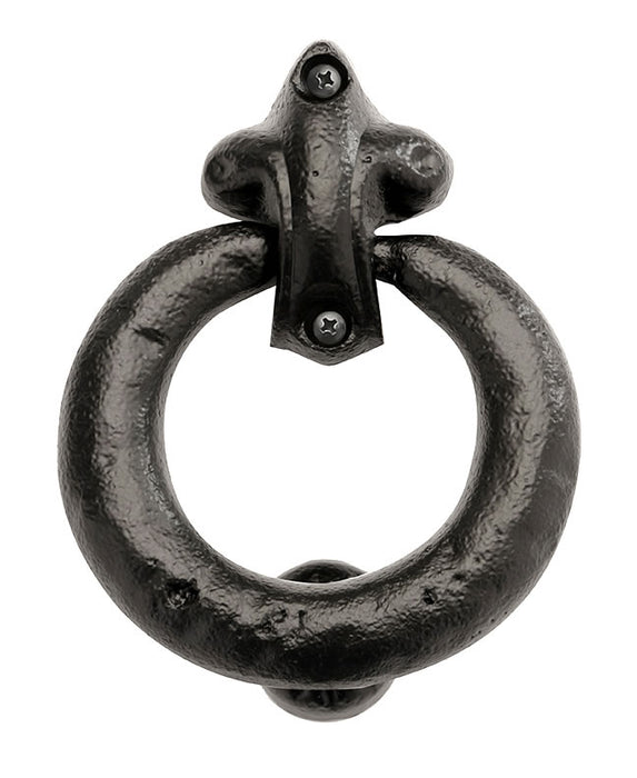 Carriage House- 6" LIS Style Carriage Knocker Kit, Traditional Iron Ring Pull – Multiple Finish Options - 100% OEM Manufacturers with New Production Dates for US Vendor GarageDoorProject®(Each/Needs Fastners)