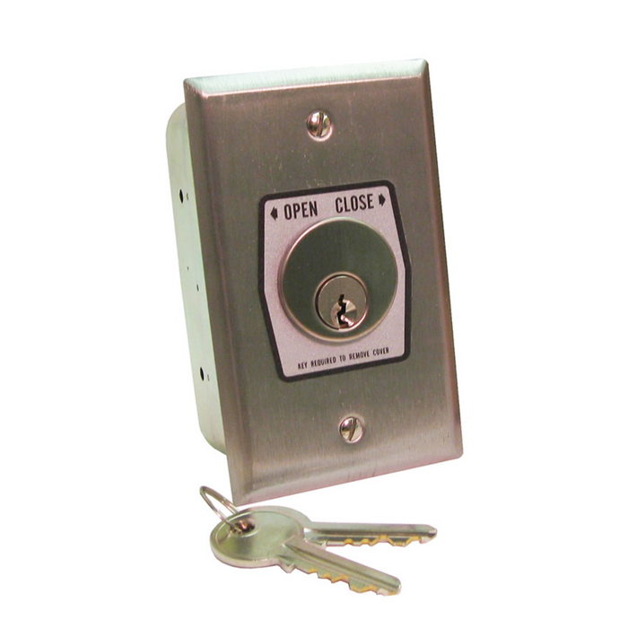 GarageDoorProject  |  Keyed Open Close Switch Mortise Cylinder Lock Surface Mount Flush Mount Industrial Key Switch |   GarageDoorProject |   100% OEM | US Vendor