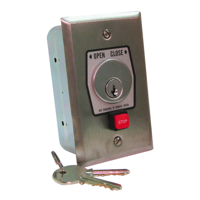 GarageDoorProject  |  Keyed Open Close Switch Mortise Cylinder Lock Surface Mount Flush Mount Industrial Key Switch |   GarageDoorProject |   100% OEM | US Vendor