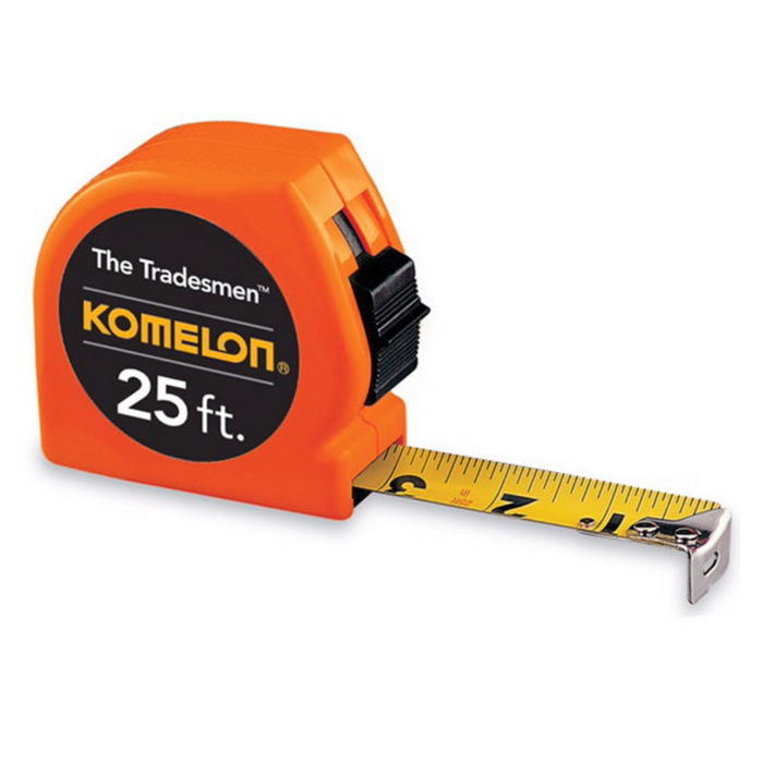 Komelon 42125 Monster MagGrip Power Tape Measure Industry Tested Durable Measuring Tool Dual Magnetic End 25 Foot |   GarageDoorProject |   100% OEM | US Vendor