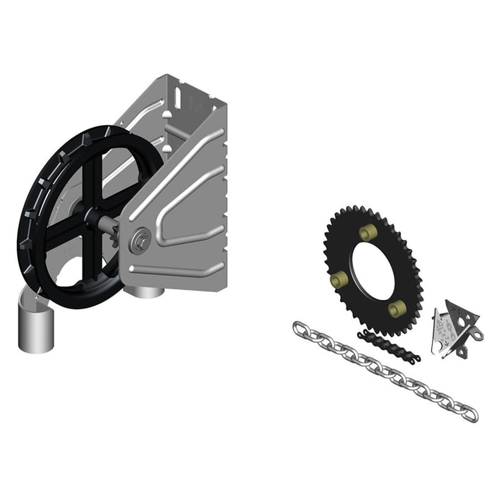 GarageDoorProject  |  4.5:1 & 8:1 Reduction Rolling Sheet Door Hoist |   Commercial-Grade Dead Shaft Hoist with Chain & Sprocket |   GarageDoorProject |   100% OEM | US Vendor