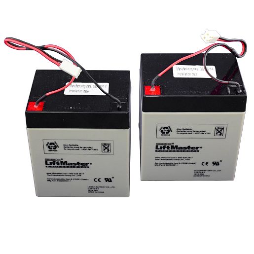 LiftMaster 475LM Replacement Batteries (41B591) – 12V 4.5Ah | EverCharge 475LM External Garage Door BBU - Includes 2 Replacement Batteries |  OEM  – for GarageDoorProject