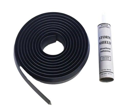 GarageDoorProject 400-60008-P Commercial-Grade Garage Door Threshold |   Universal Storm Shield Seal Kit With Heavy Duty Peel And Stick Or Epoxy Adhesive |   GarageDoorProject |   100% OEM | US Vendor