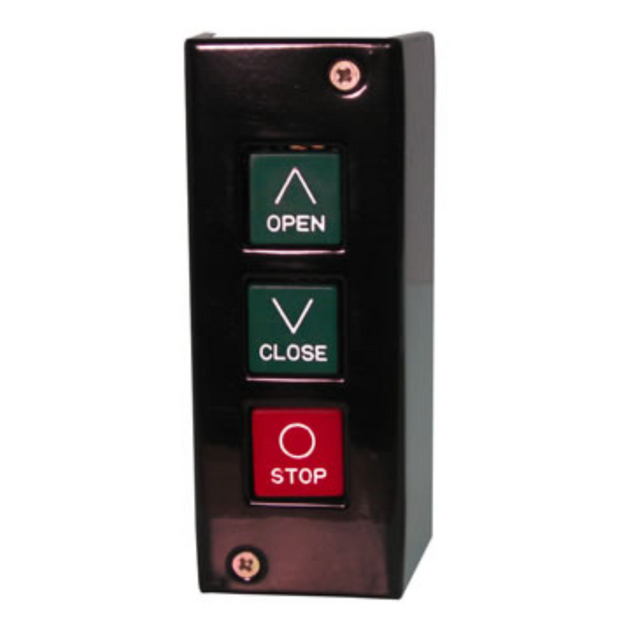 GarageDoorProject  |  Replacement Model #1B/#2B/#3B Commercial-Grade Surface Mount Control Station Black Metal Control Box, Momentary Push Buttons |   GarageDoorProject |   100% OEM | US Vendor