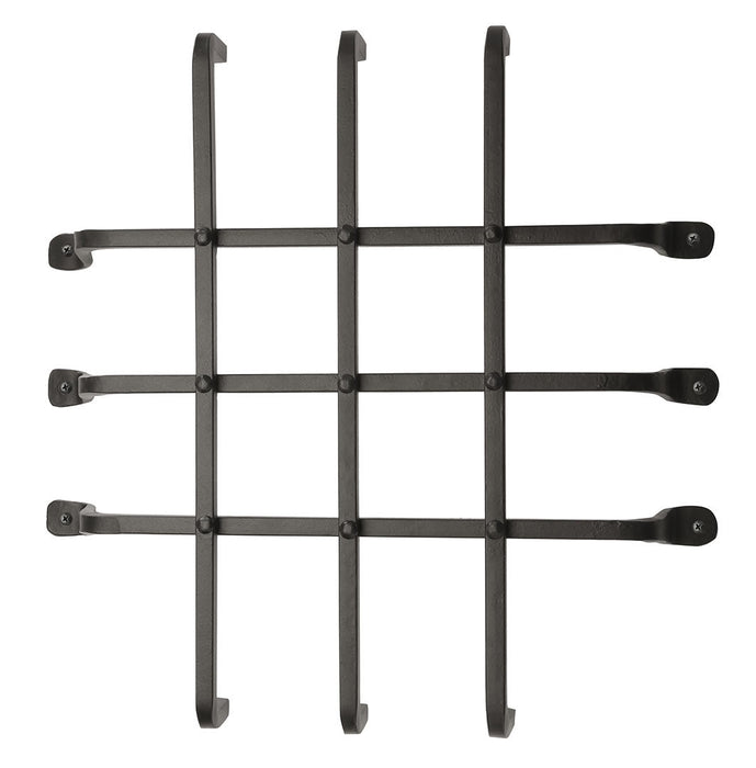 GarageDoorProject  |  300-73010-EBL Decorative Iron Window Grille Professional-Grade 13" x 14" 3x3 Pattern |   GarageDoorProject |   100% OEM | US Vendor