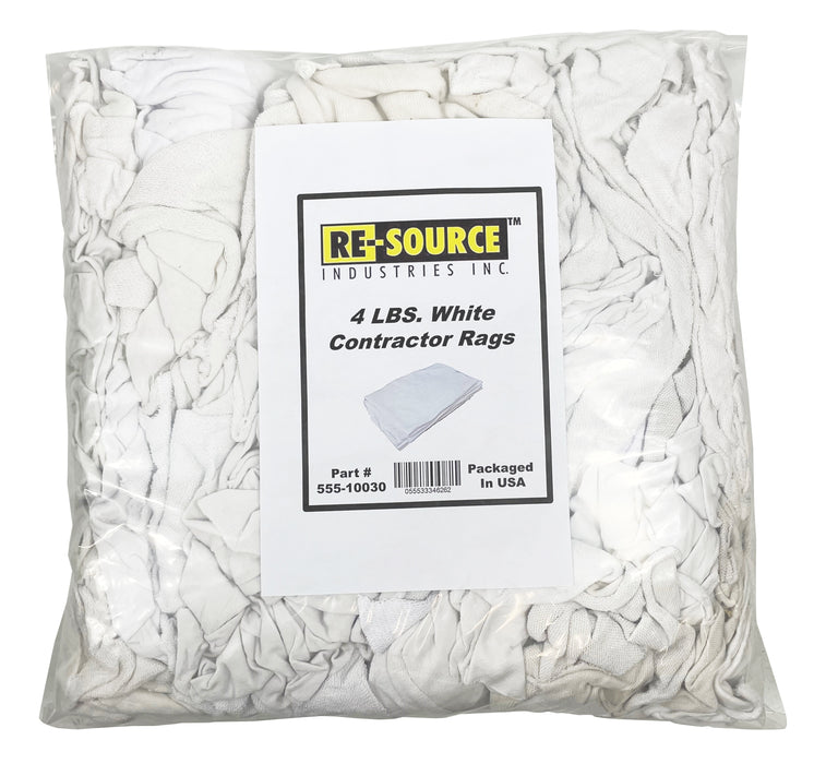 GarageDoorProject  |  Cotton Shop Towels Professional-Grade |   4 lb Bale-Packed Durable Reusable Garage Cleaning Towels White & Red |   GarageDoorProject |   100% OEM | US Vendor