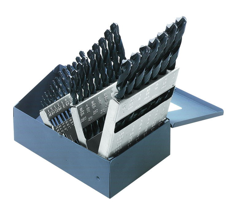 Klein Tools 53000 Industry Tested Regular-Point Drill Bit Set 29 Piece High Speed Steel Split Point 1/16"-1/2" |   GarageDoorProject |   100% OEM | US Vendor