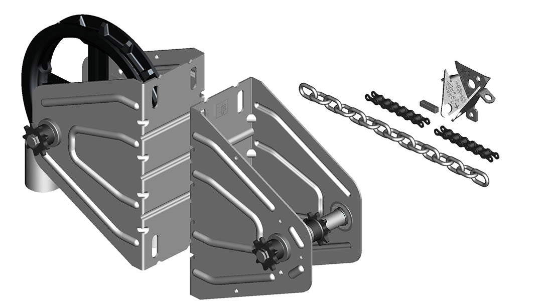 Through-the-Wall Hoist Kit with Hand Chain – 2x41 RC Door Sprocket Sold Separately - 100% OEM Manufacturers with New Production Dates for US Vendor GarageDoorProject - GarageDoorProject