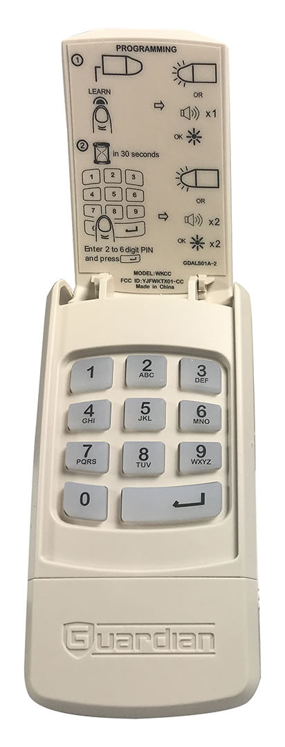 Guardian Replacement Model - WKCC-1 Wireless Keyless Entry Keypad For Garage Door Operators - 100% OEM Manufacturers with New Production Dates for US Vendor GarageDoorProject® - GarageDoorProject